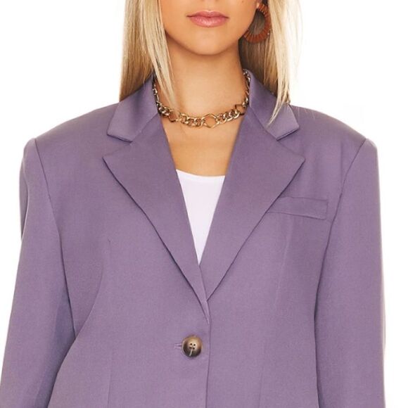NWT SNDYS x Revolve Axel Blazer Blue Lavender XS - Picture 3 of 16